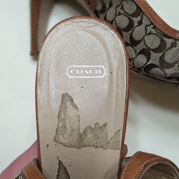 Coach sling back heels size 7.5 - Picture 2 of 8